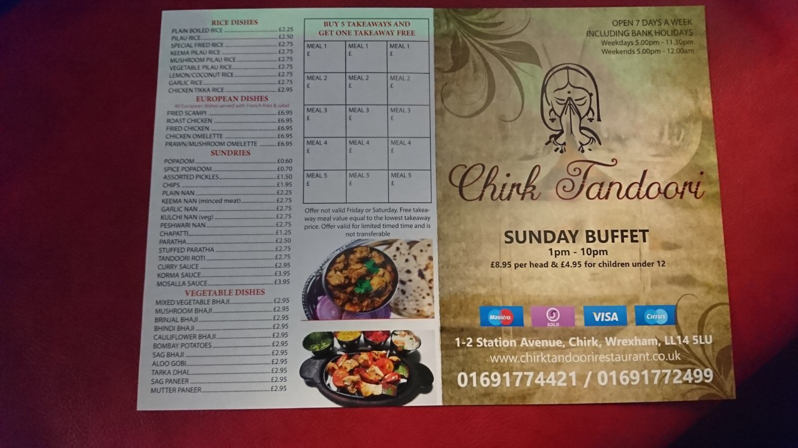 Chirk Tandoori Restaurant & Takeaway | 1-2 Station Avenue, Chirk, Wrexham LL14 5LU | +44 1691 772499